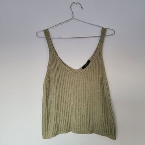 Forever 21 Ribbed Cropped Swing Tank